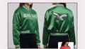Satin Eagles semi cropped jacket
