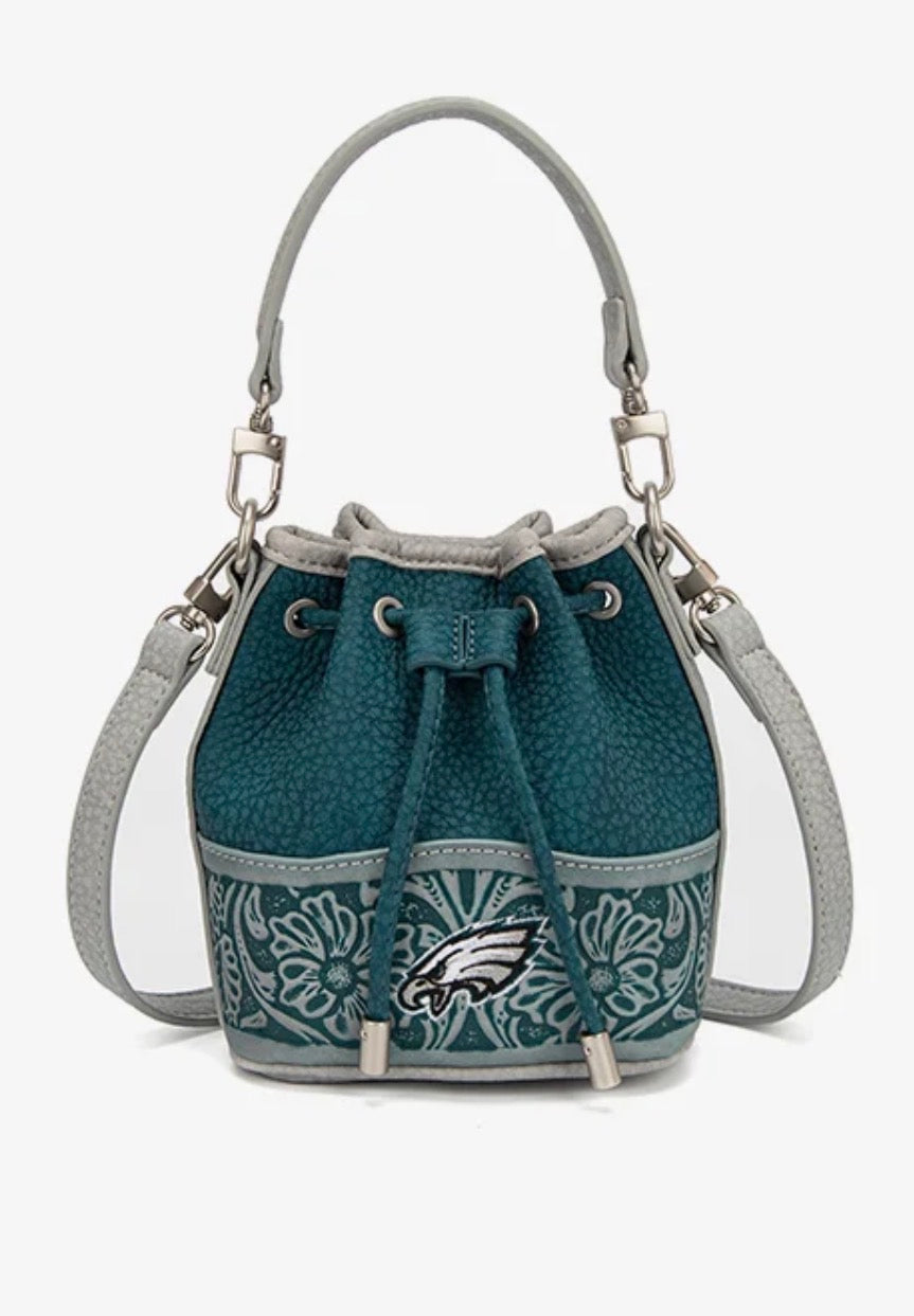 Montana west bucket drawstring purse
