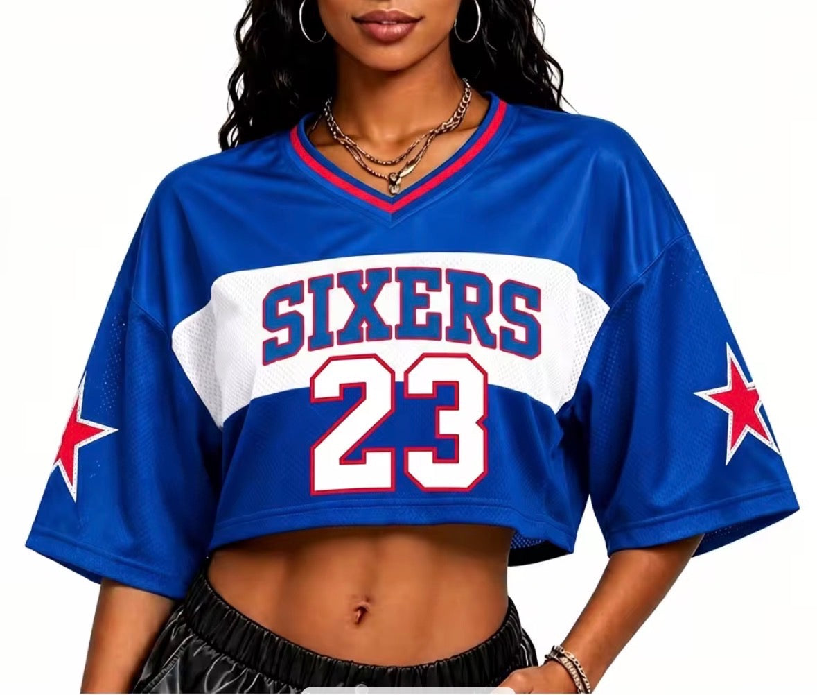 Cropped Sixers jersey