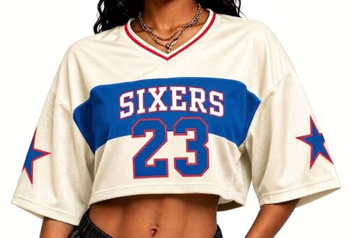 Cropped Sixers jersey