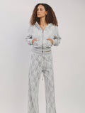 Lace zip up 2 piece set