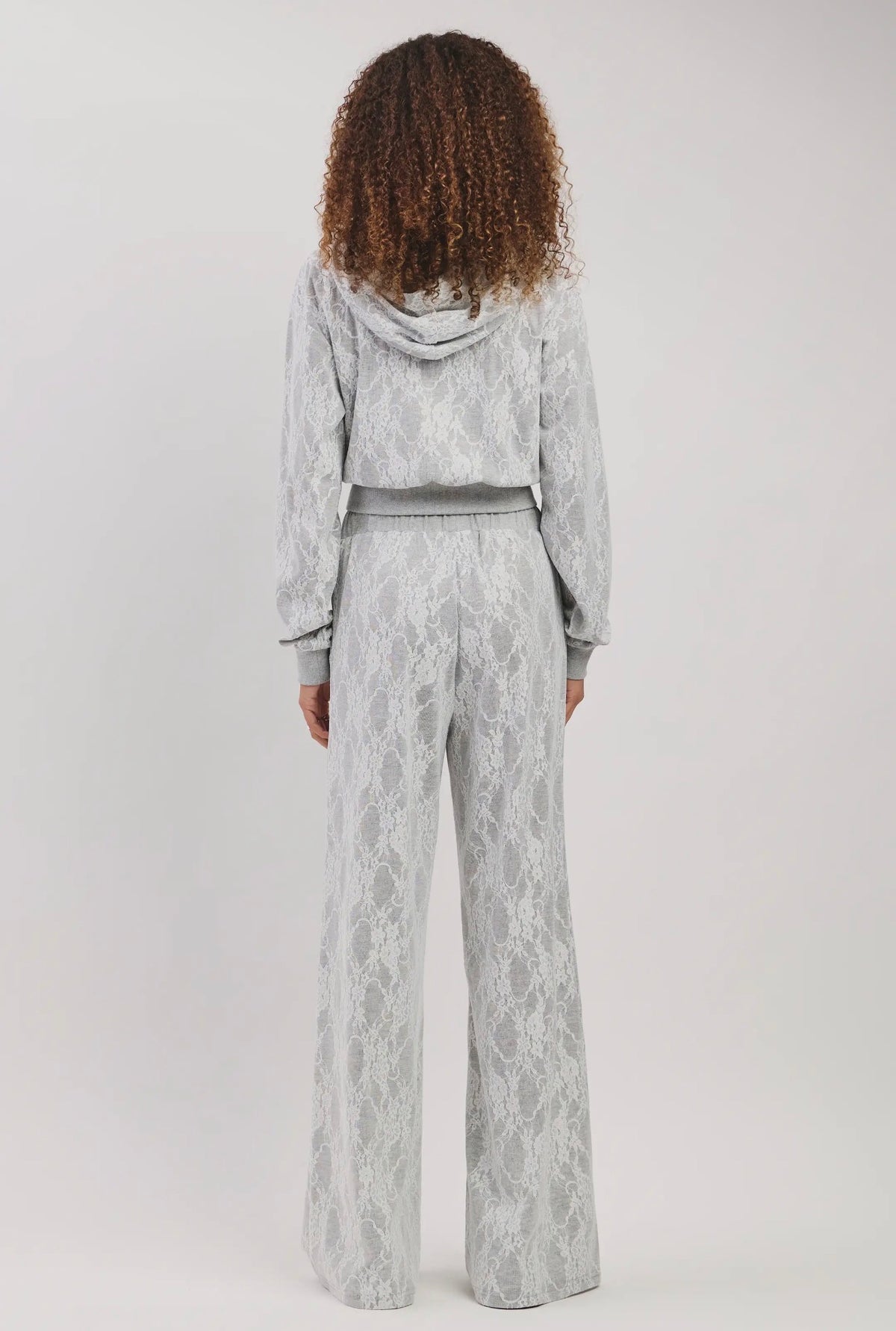 Lace zip up 2 piece set