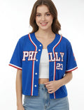 Cropped Philly button down jersey